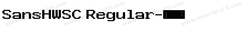 SansHWSC Regular字体转换